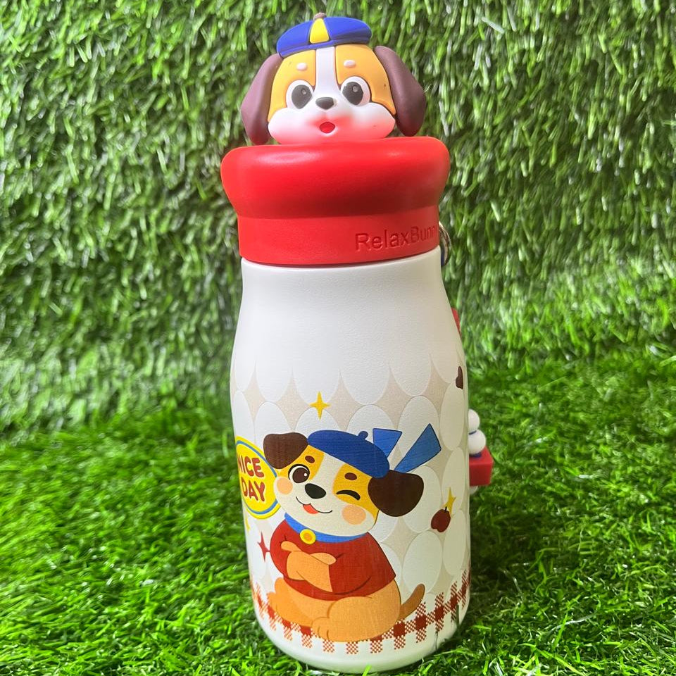 Cute Cartoon Puppy Insulated Water Bottle