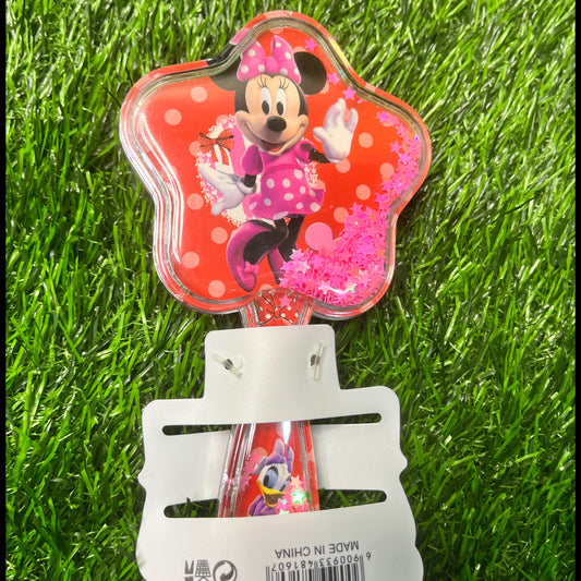 Adorable Flower-Shaped Character Massage Hair Comb and Scalp Massager, pink, purple, and blue with adorable character handles.
