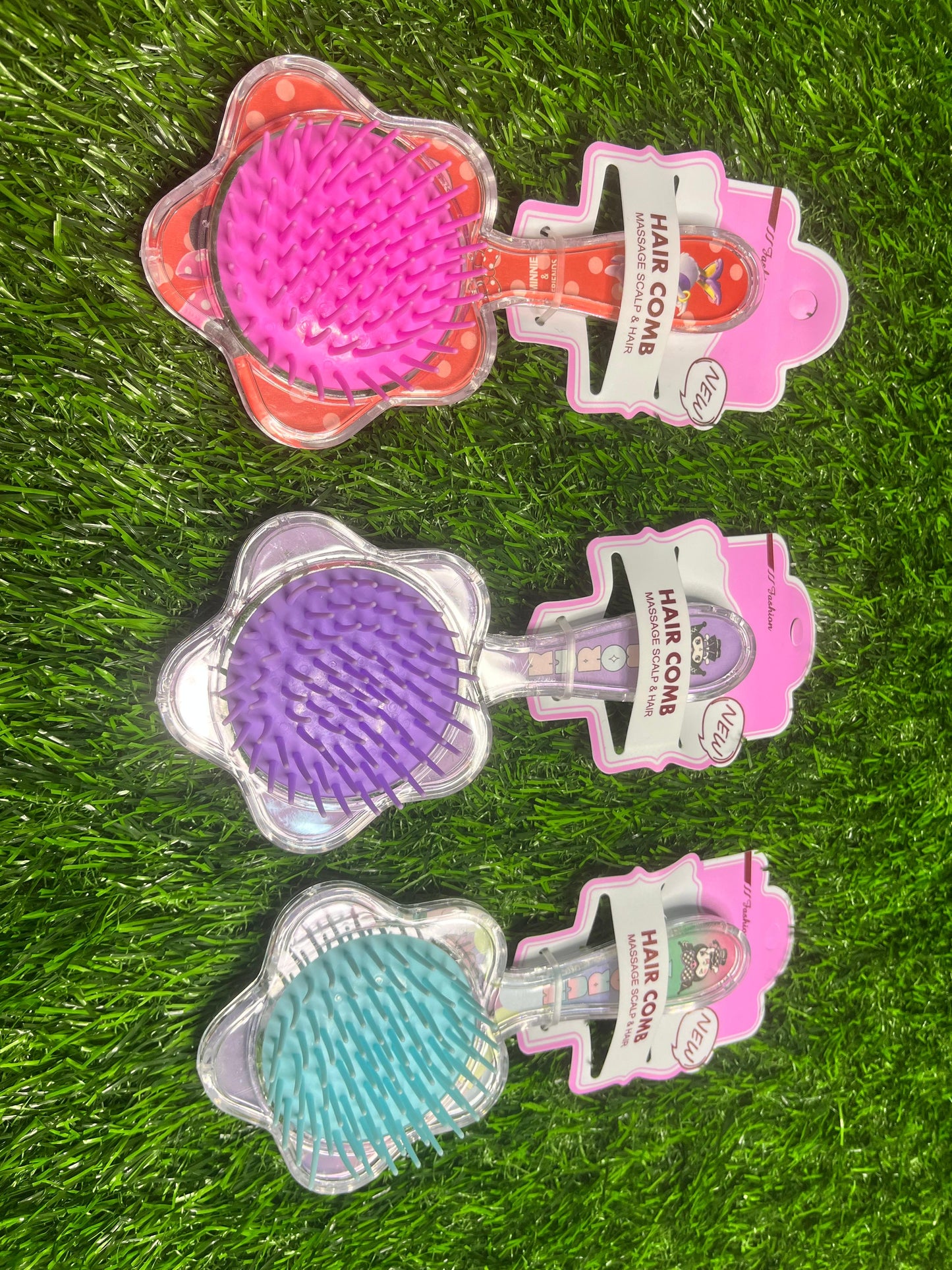 Adorable Flower-Shaped Character Massage Hair Comb and Scalp Massager