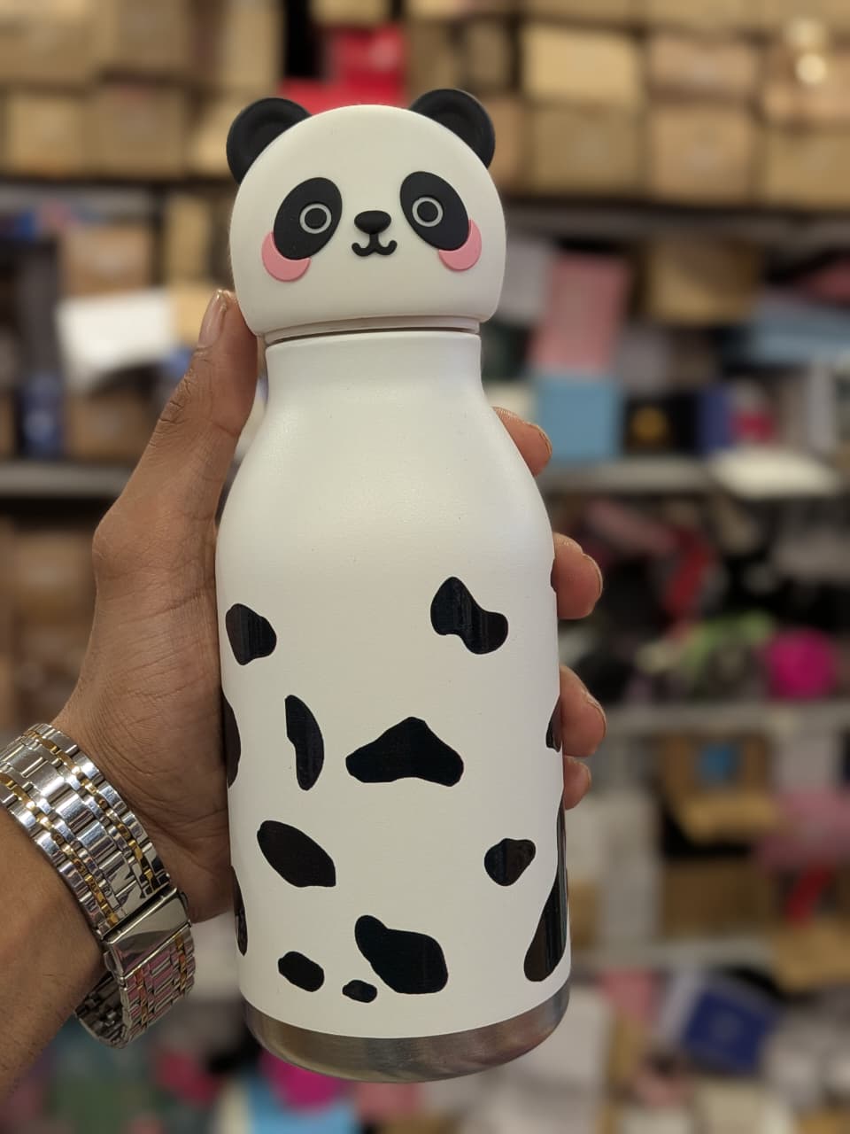 3D Animal Insulated Stainless Steel Water Bottle, 480ml, Safari Theme, Leak Proof Vacuum Flask for Kids and Adults